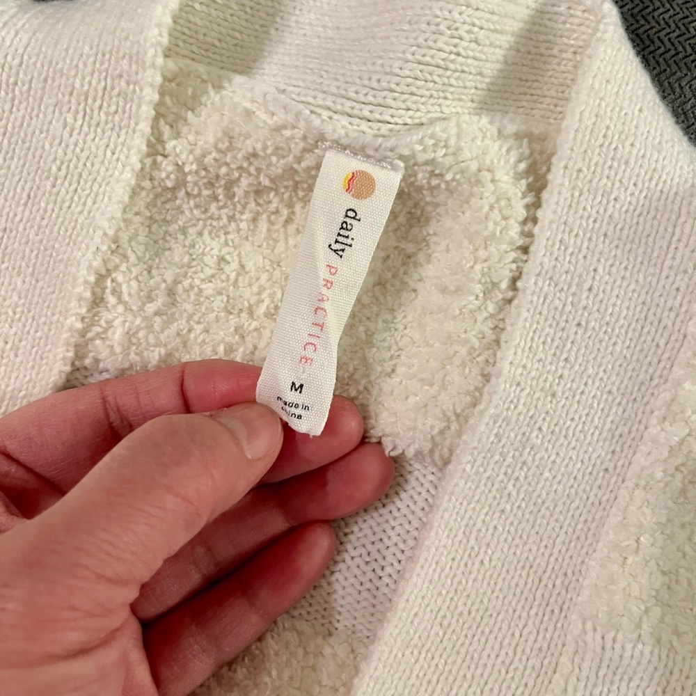 Daily Practice by Anthropologie Cream Striped Cardigan Sweater - Picture 7 of 11
